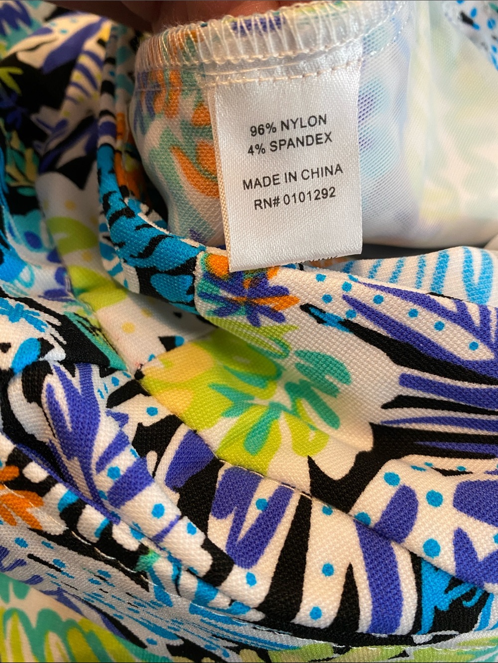 Lulu B stretch shorts tropical jungle leaf print pockets sports athletic beach - Picture 10 of 10